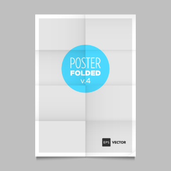 Blank poster template vector 05