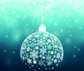 Snowflake Christmas ball vector