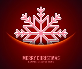 Snowflake red christmas background