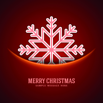 Snowflake red christmas background