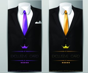 Vector set of Tuxedo Cards 01