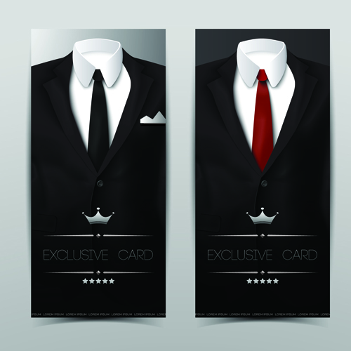 Vector set of Tuxedo Cards 02
