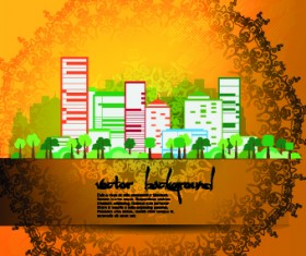 Vector set of Urban design background 01