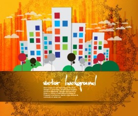 Vector set of Urban design background 02