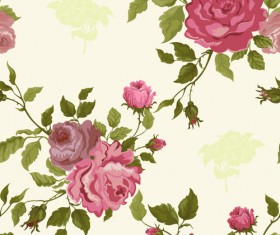 Vintage flower vector patterns 02