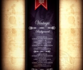 Vintage luxury backgrounds vector set 02