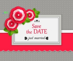 Elegant wedding invitations design vector 01