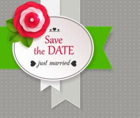 Elegant wedding invitations design vector 02