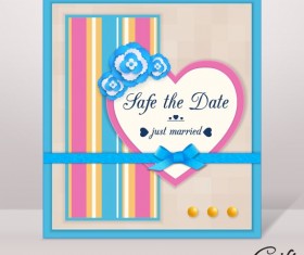 Elegant wedding invitations design vector 05