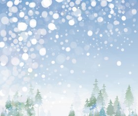 Beautiful winter natural vector backgrounds 01