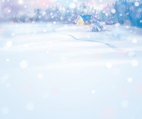 Beautiful winter natural vector backgrounds 02