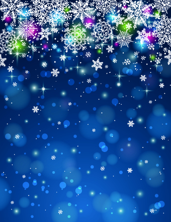 Vector Winter snowflakes background 01