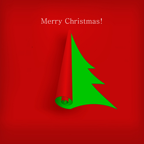 2014 Xmas red background vector set 01