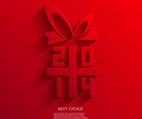 2014 Xmas red background vector set 06
