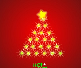 2014 Xmas red background vector set 07