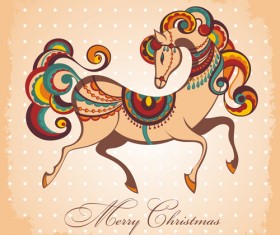 2014 Horse Year creative vector background 02