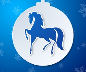 2014 Horse Year creative vector background 04