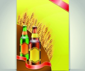 Creative beer poster vector set 04