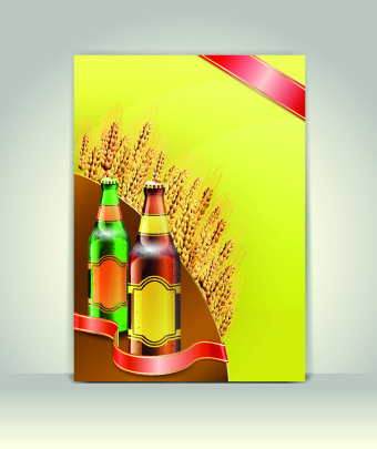 Creative beer poster vector set 04