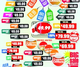 Big sale price tag creative vector 03