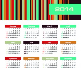 Vector set of 2014 calendar design 03