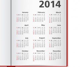 Exquisite 2014 calendars creative design vector 02