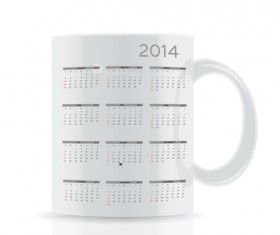 Exquisite 2014 calendars creative design vector 04