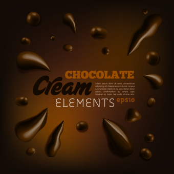 Creative Chocolate vector background illustration 03
