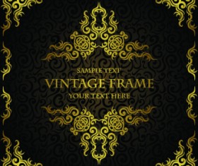 Golden luxury frame vector graphics 01