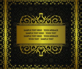 Golden luxury frame vector graphics 02