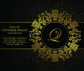 Golden luxury frame vector graphics 03