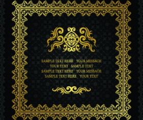 Golden luxury frame vector graphics 05