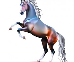 Vivid Horses design vector 04