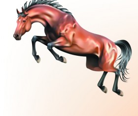 Vivid Horses design vector 06