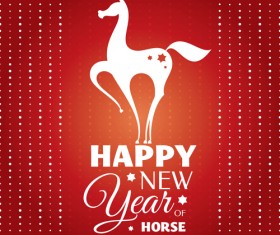 Horses 2014 design elements vector 02