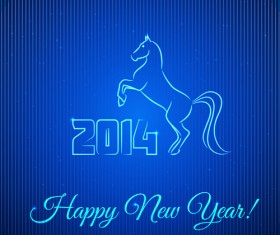 Horses 2014 design elements vector 05