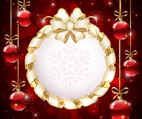 luxurious Christmas New Year baubles vector background 04