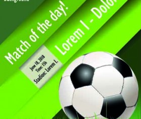 Soccer poster design vector set 01