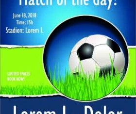 Soccer poster design vector set 02