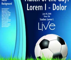 Soccer poster design vector set 03