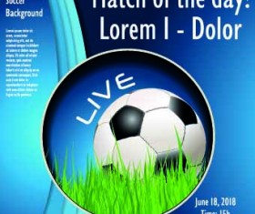 Soccer poster design vector set 04