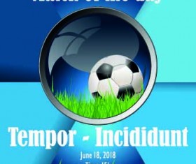 Soccer poster design vector set 05