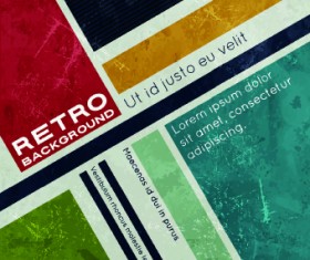 Retro style grunge vector background 01