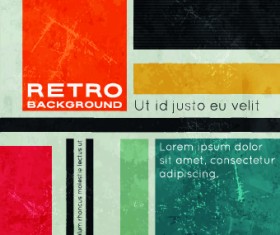 Retro style grunge vector background 02