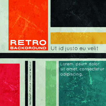 Retro style grunge vector background 02