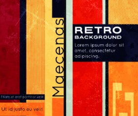 Retro style grunge vector background 03