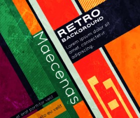 Retro style grunge vector background 04