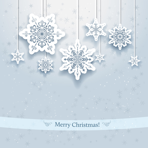 Beautiful snowflakes christmas backgrounds vector 01