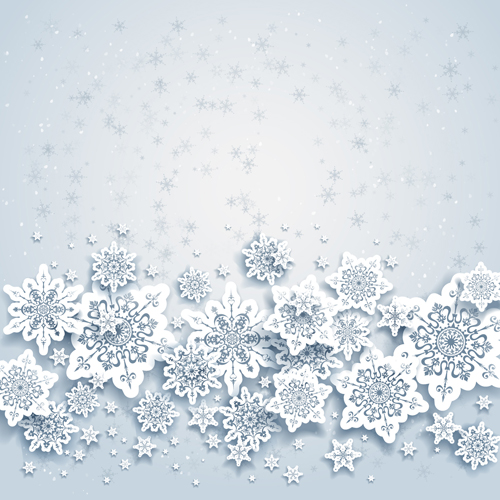 Beautiful snowflakes christmas backgrounds vector 02