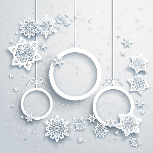 Beautiful snowflakes christmas backgrounds vector 06